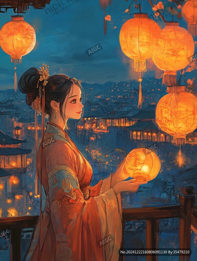 提燈籠的少女