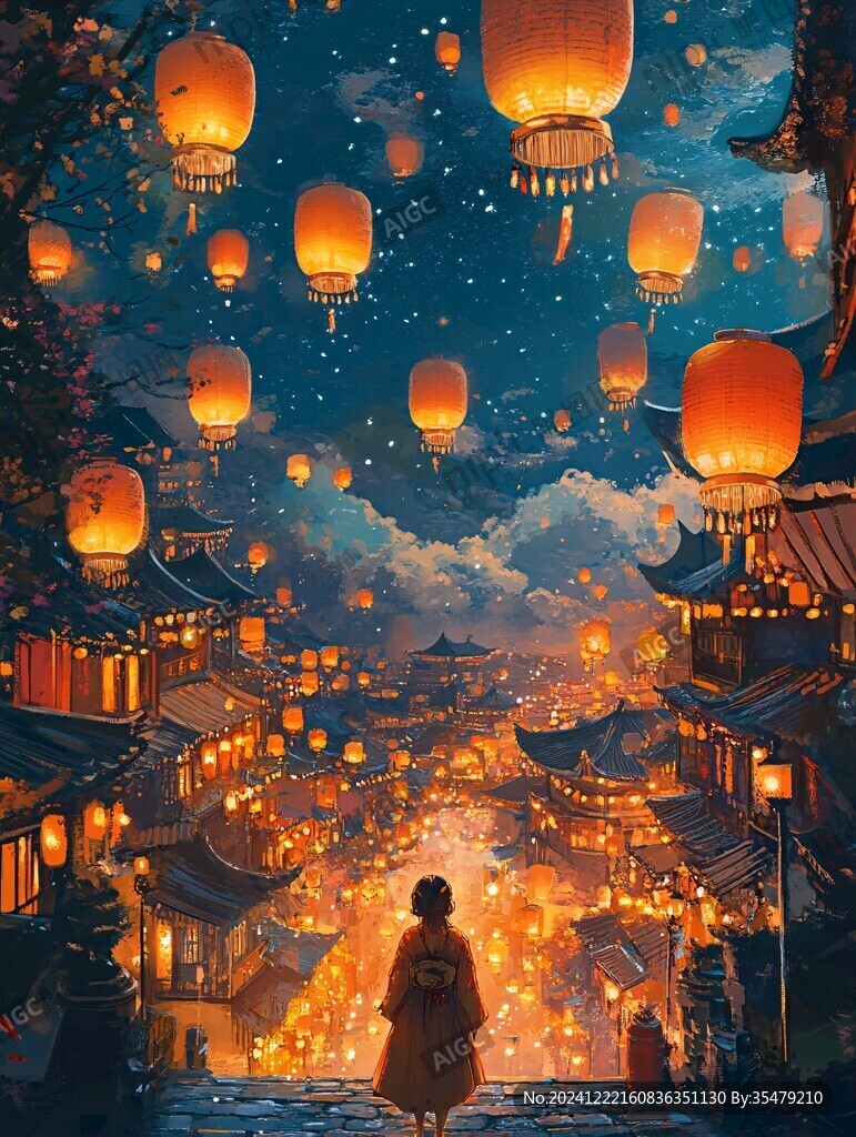提燈籠的少女