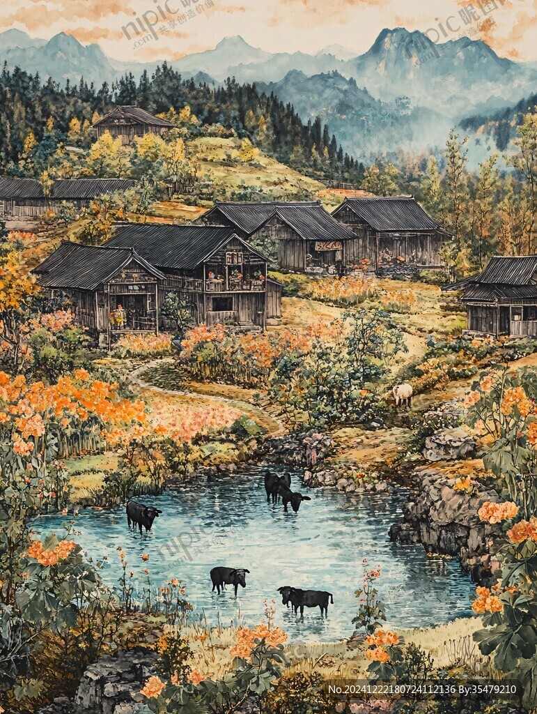 秋林農(nóng)家圖