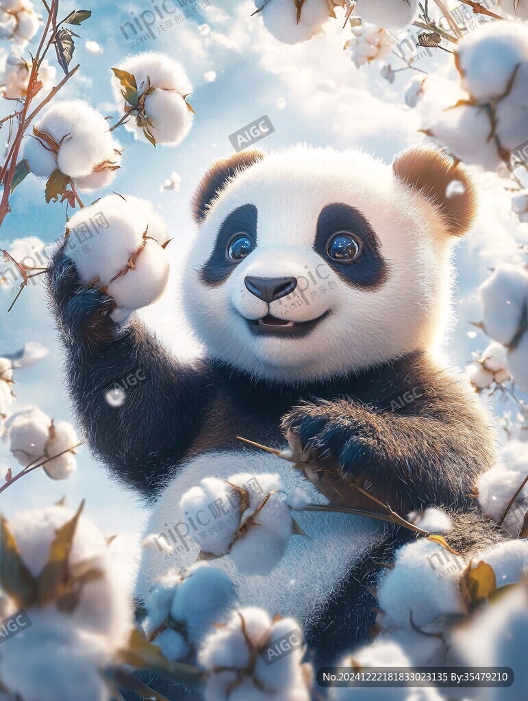 寫實(shí)熊貓插畫