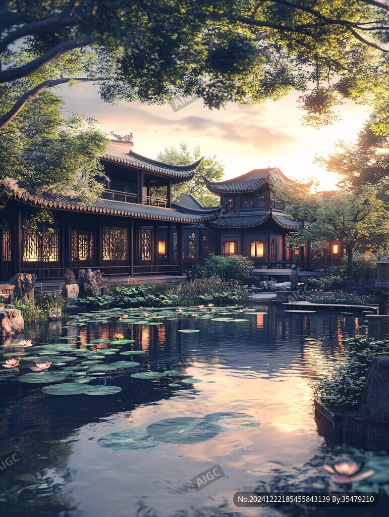 中式園林亭臺樓閣