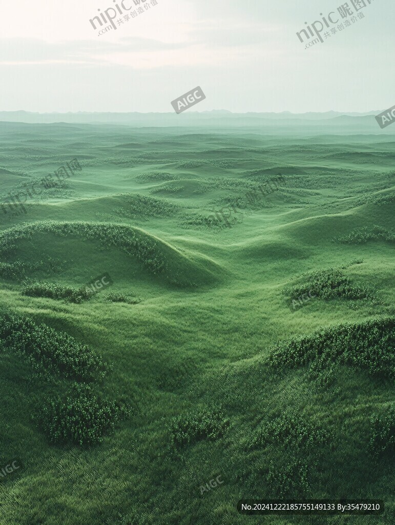 起伏連綿的草地