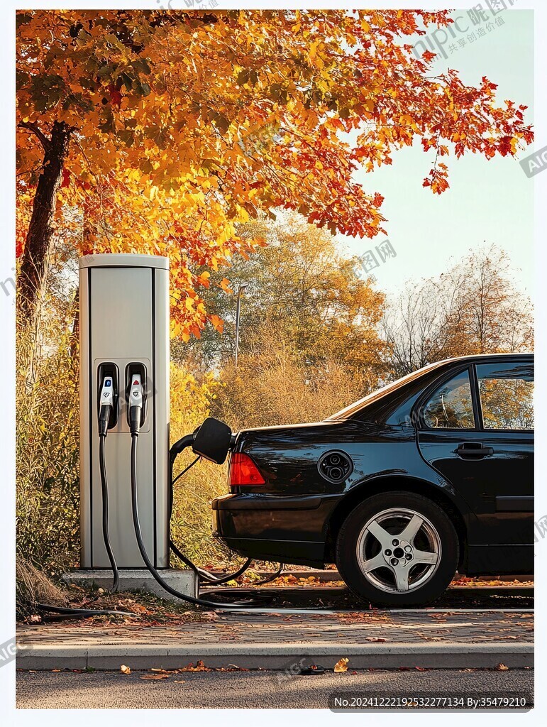 正在充電的汽車