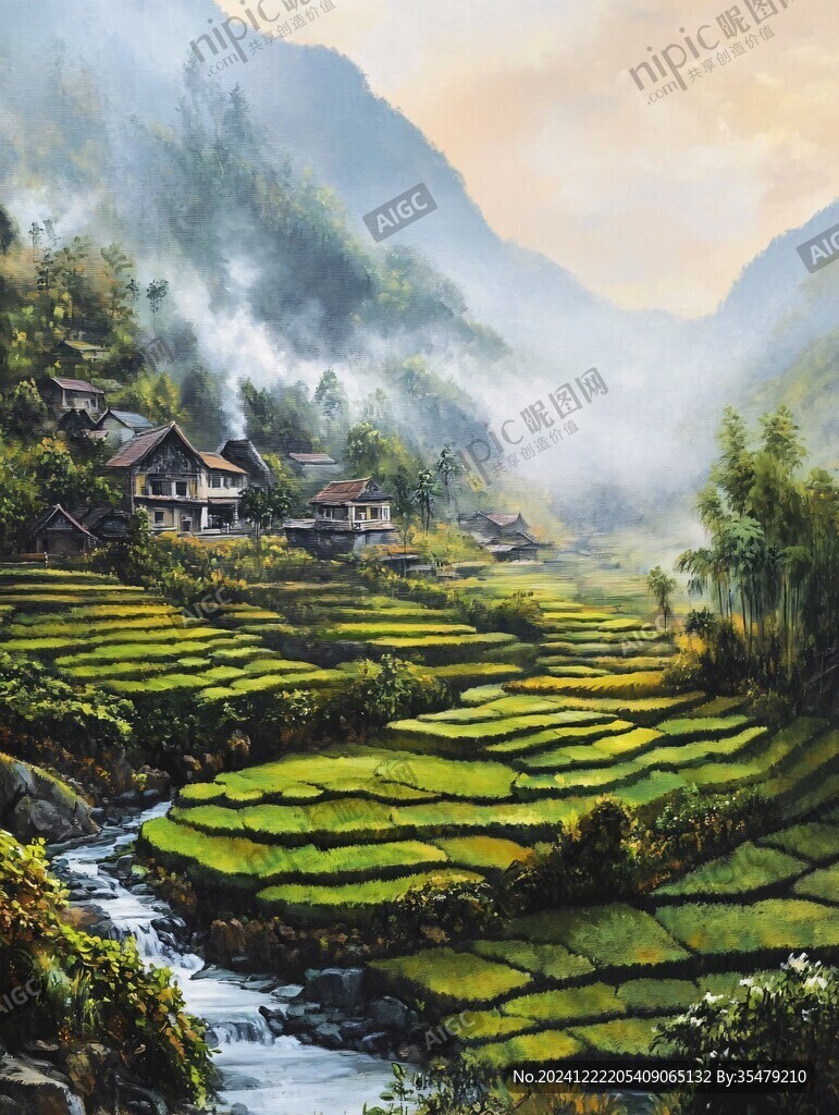 大畫幅梯田風(fēng)光