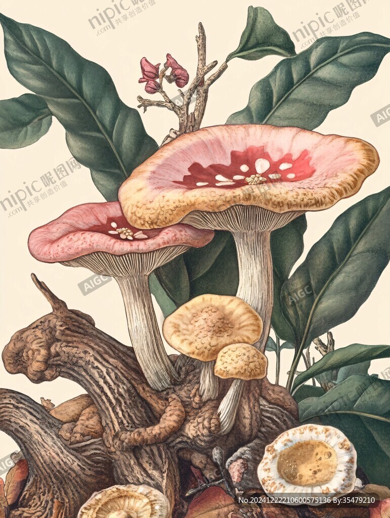 野生菌插畫