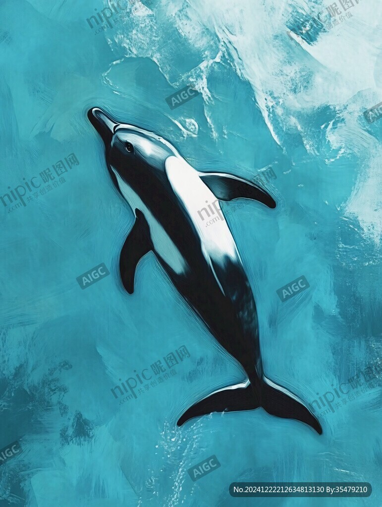 3d海豚地板畫
