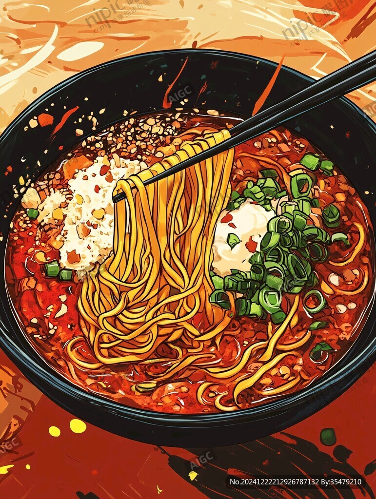 熱干面插畫