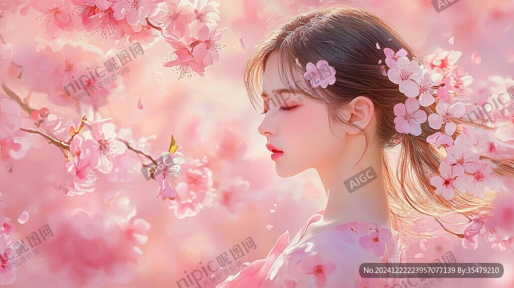 人物粉色治愈系唯美