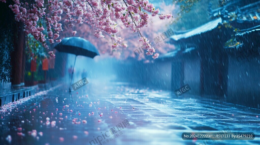 唯美雨景
