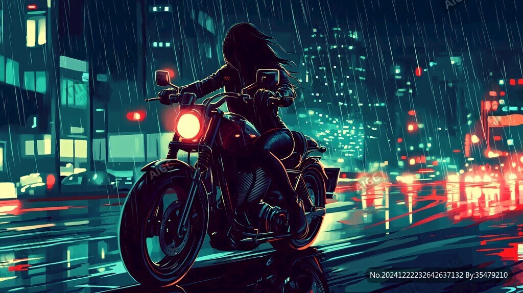雨天摩托車