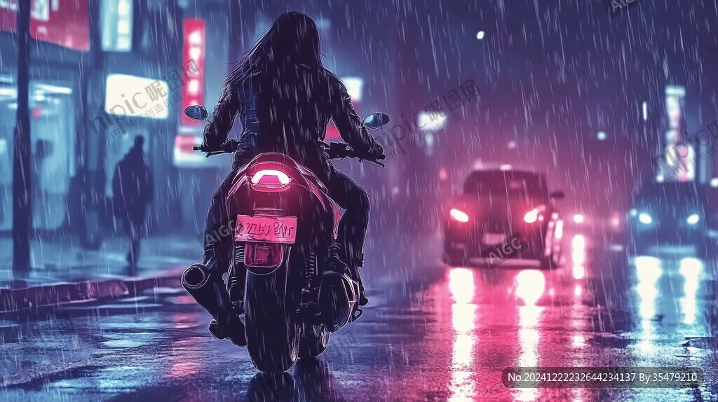雨天摩托車