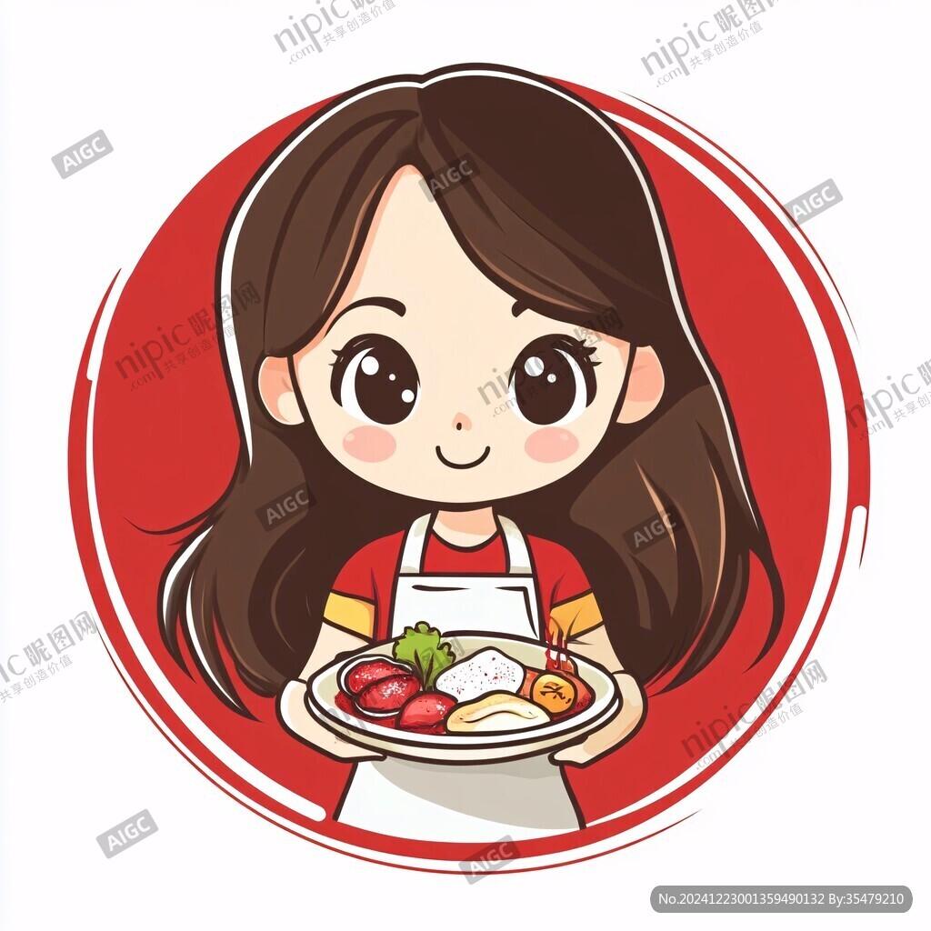 料理logo卡通媽媽
