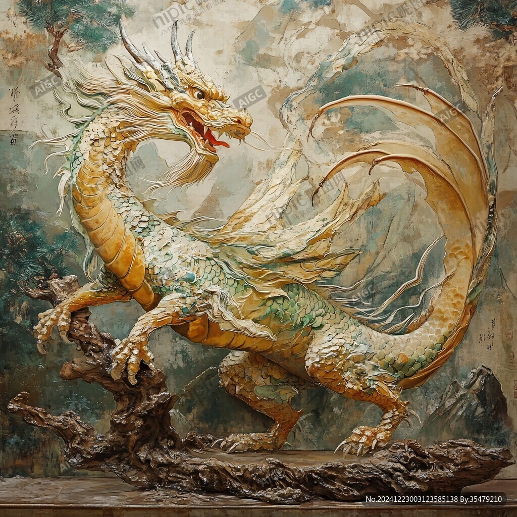 高清龍壁畫