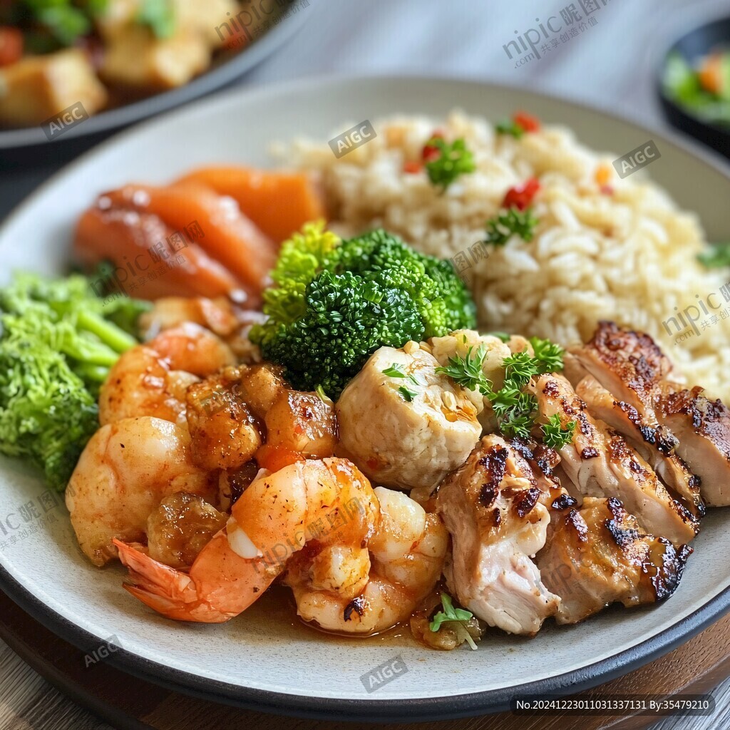輕食鮮蝦飯
