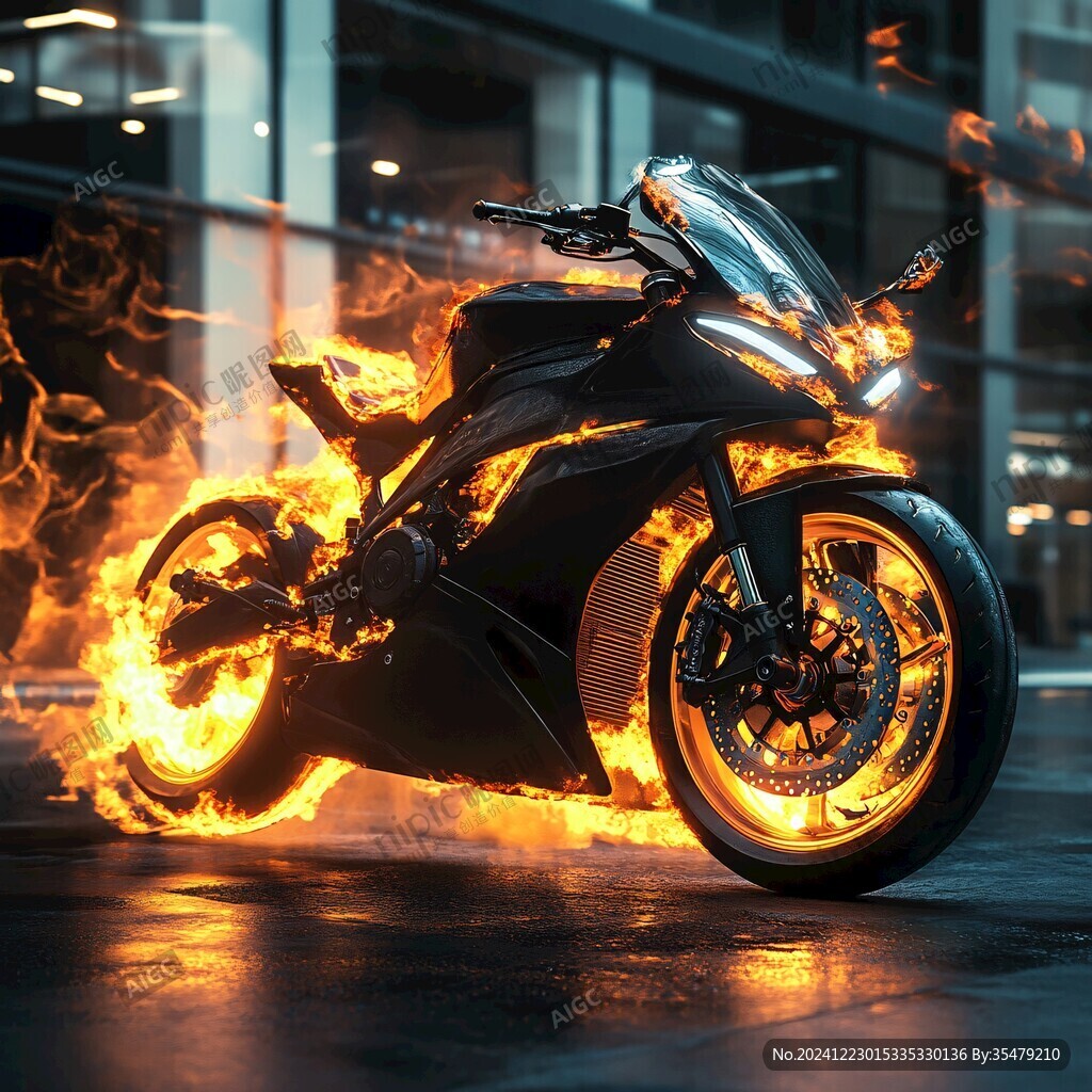 科技感的摩托車