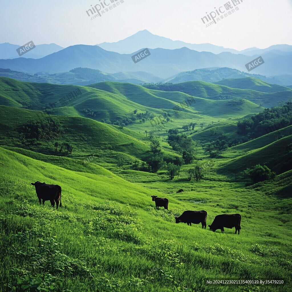 牛羊滿山崗