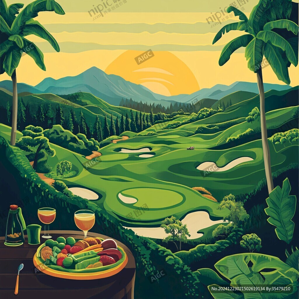 高爾夫插畫