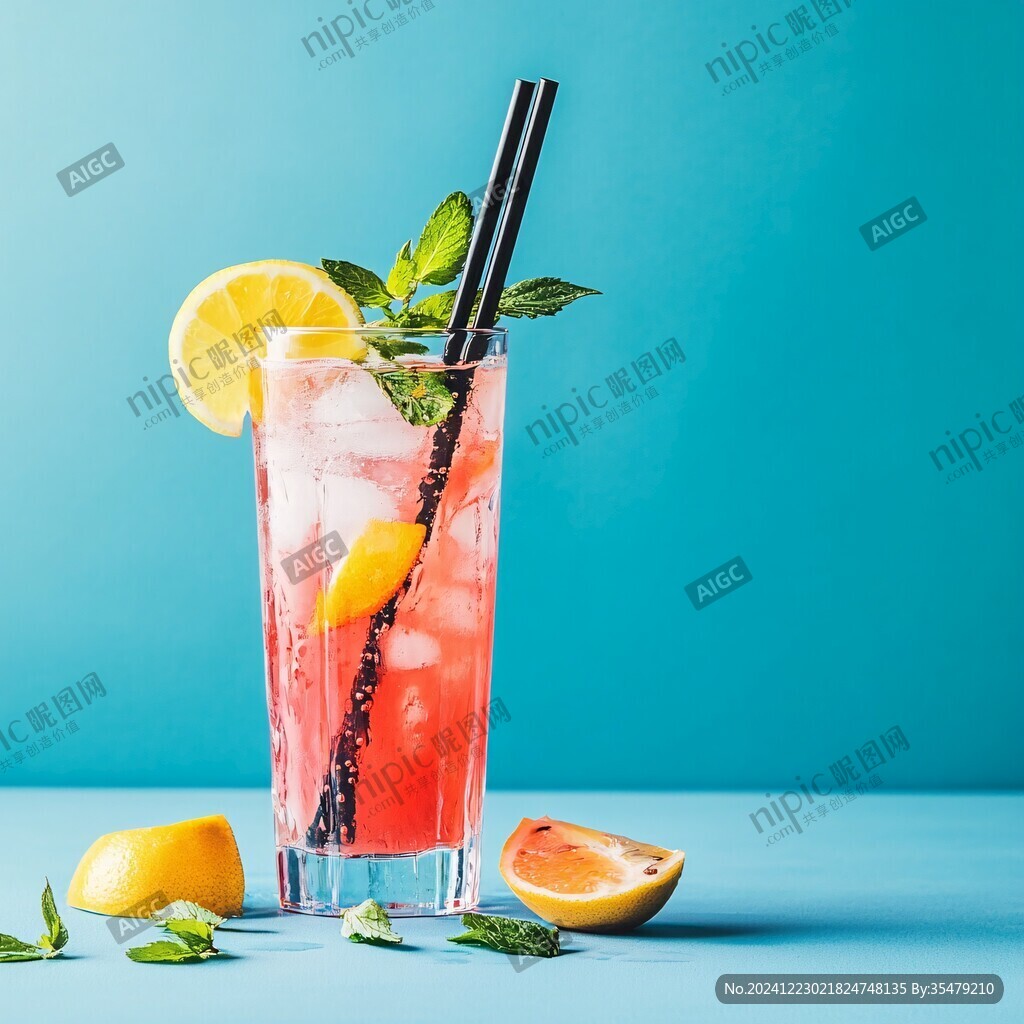 滿杯西柚飲品高清圖