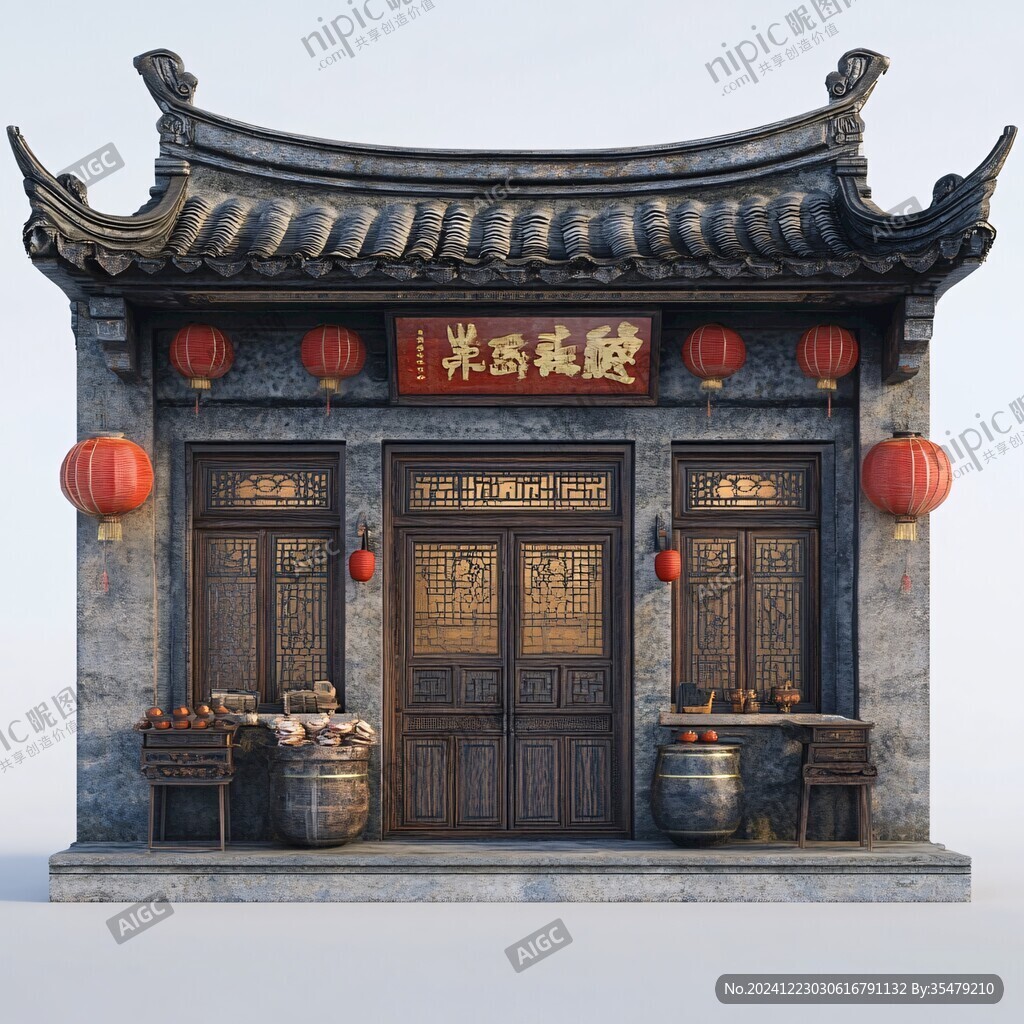 中式門頭門面店面鋪面