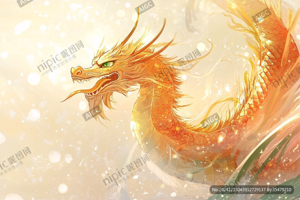 龍年橫版插畫