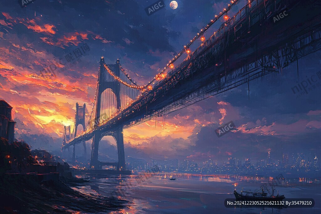 橋梁插畫