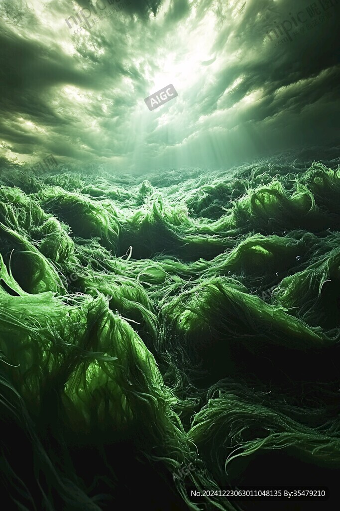 綠色虛幻背景