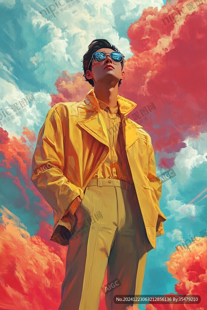 潮牌黃色高級圖片