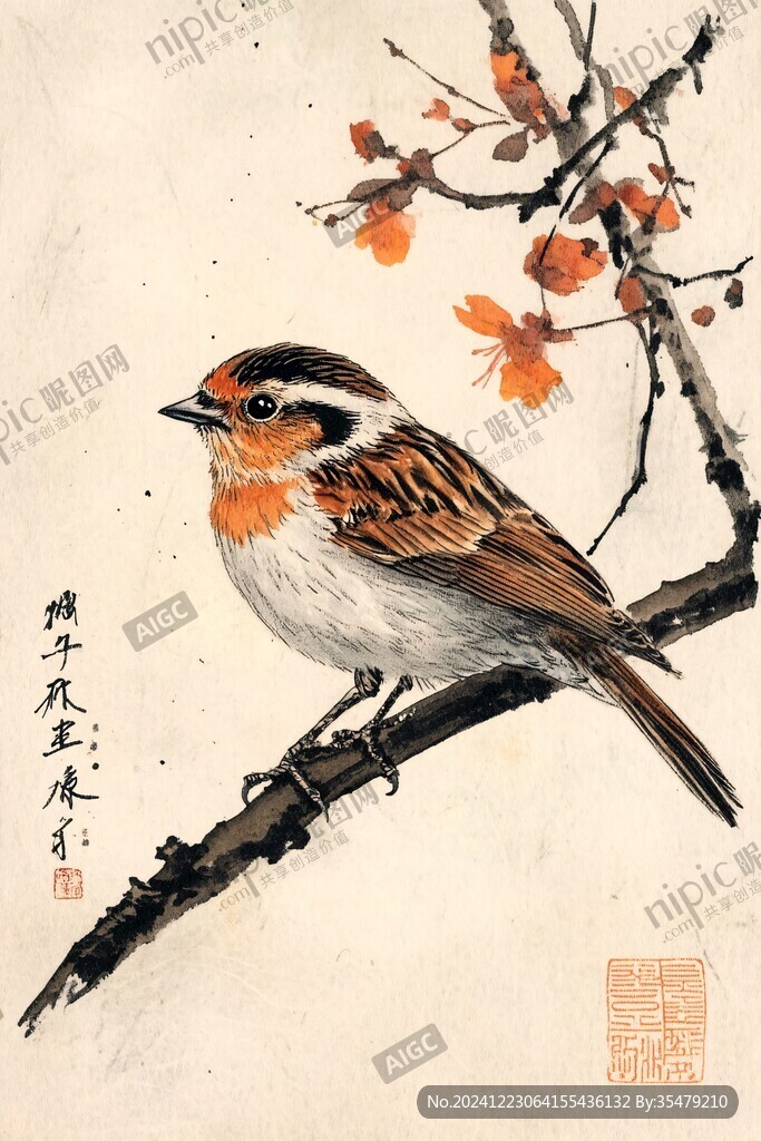 朱彩淡描