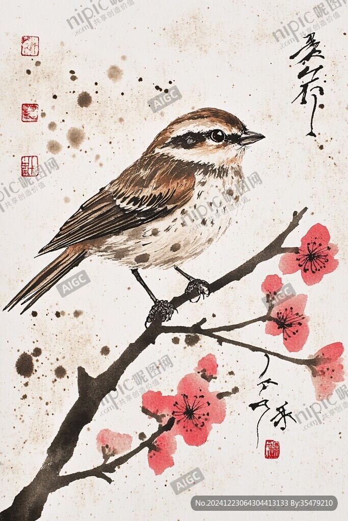 朱彩淡描