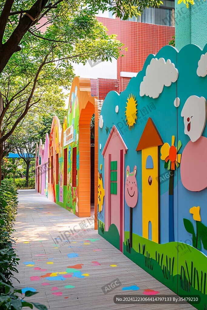 幼兒園戶外墻