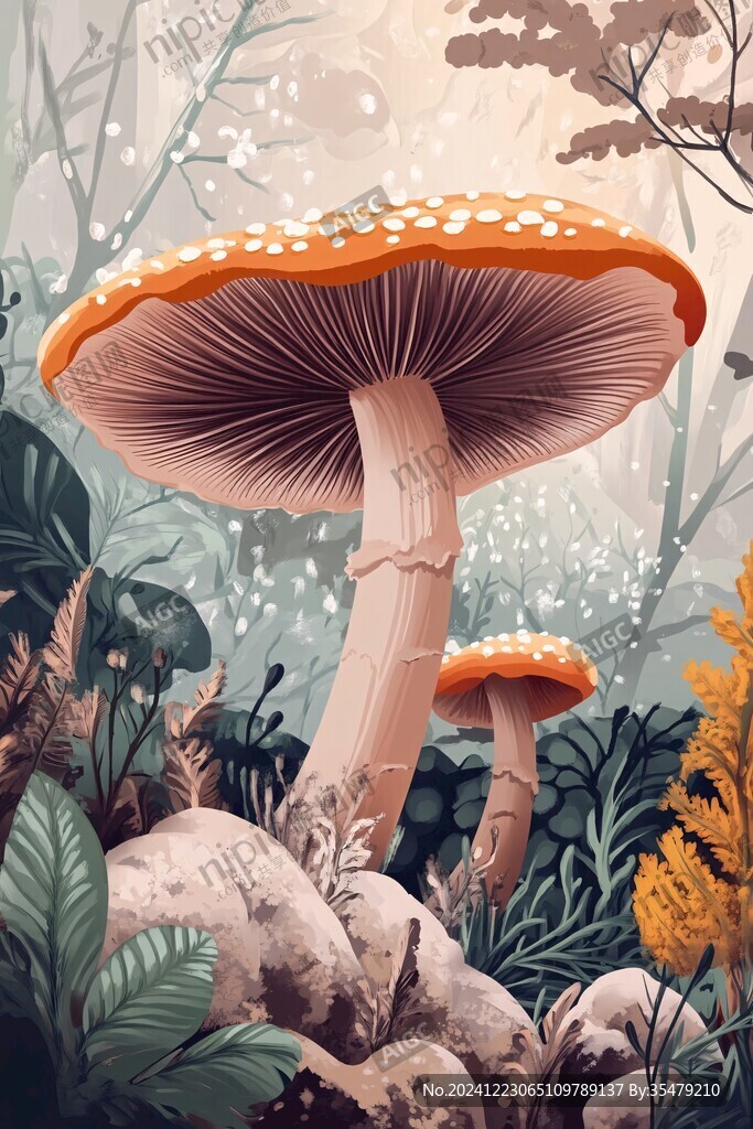 野生菌插畫