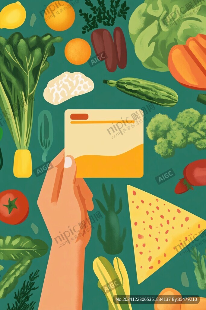新中蔬果食材插畫