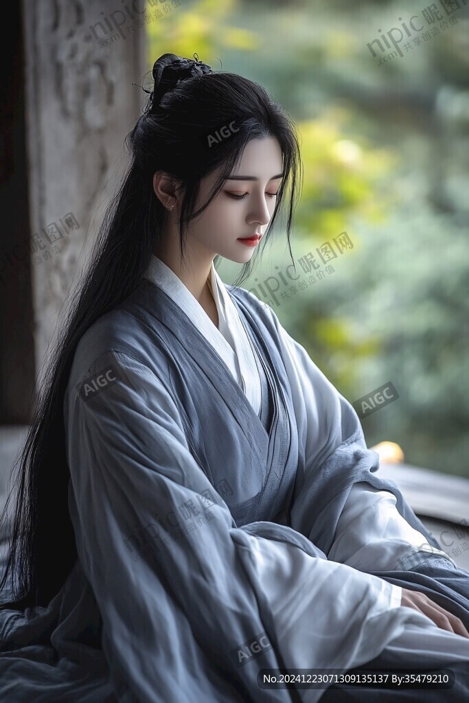 藍色漢服