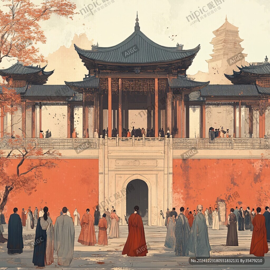 天一閣插畫