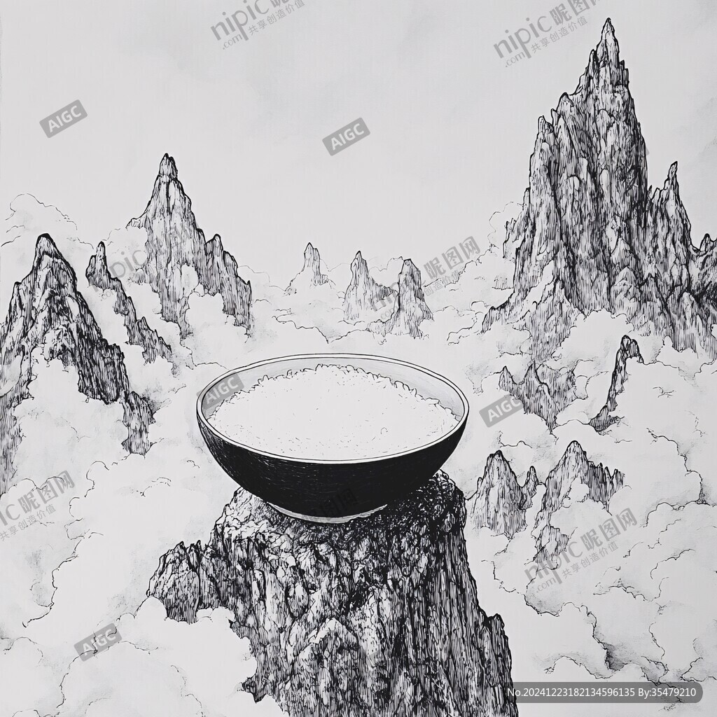 新中式黑色山