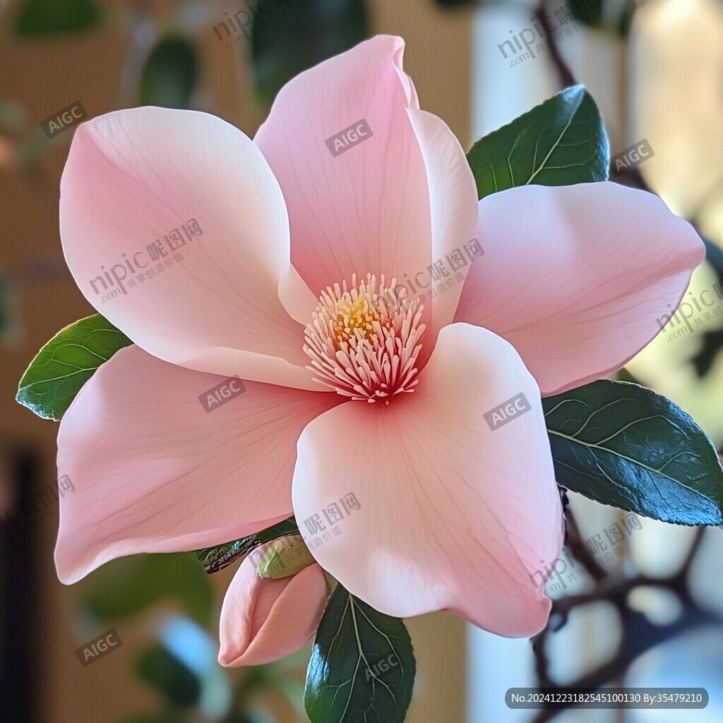 鼠繪茶花