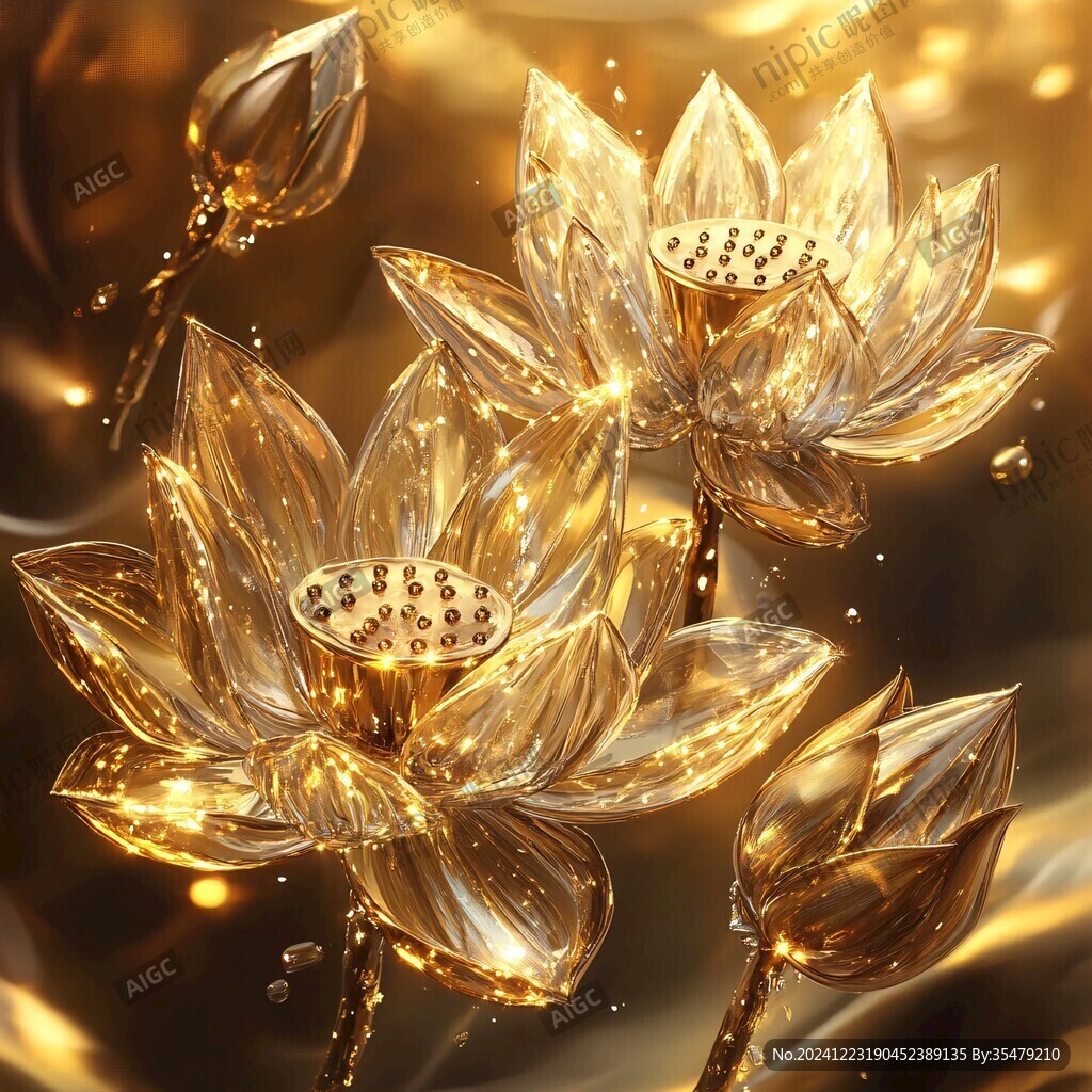 金色藝術荷花