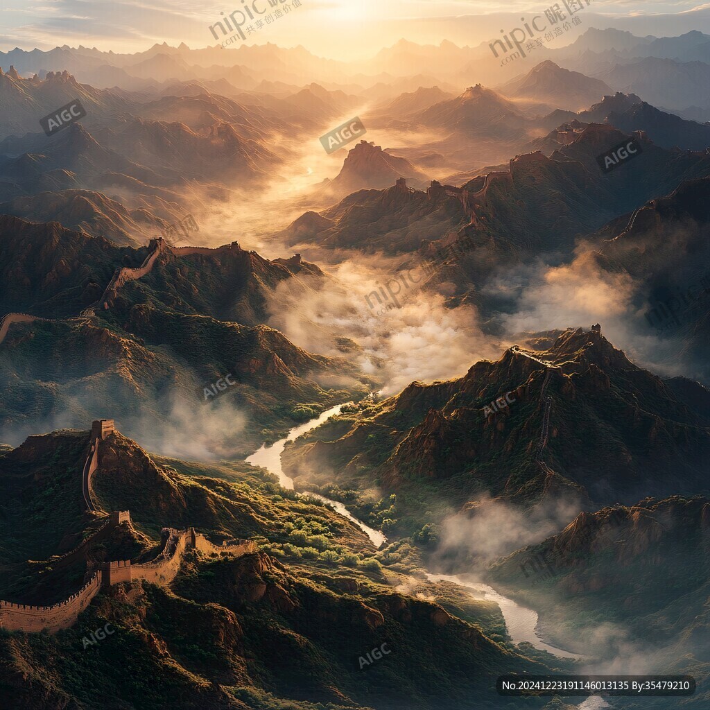 蜿蜒曲折長(zhǎng)城美景