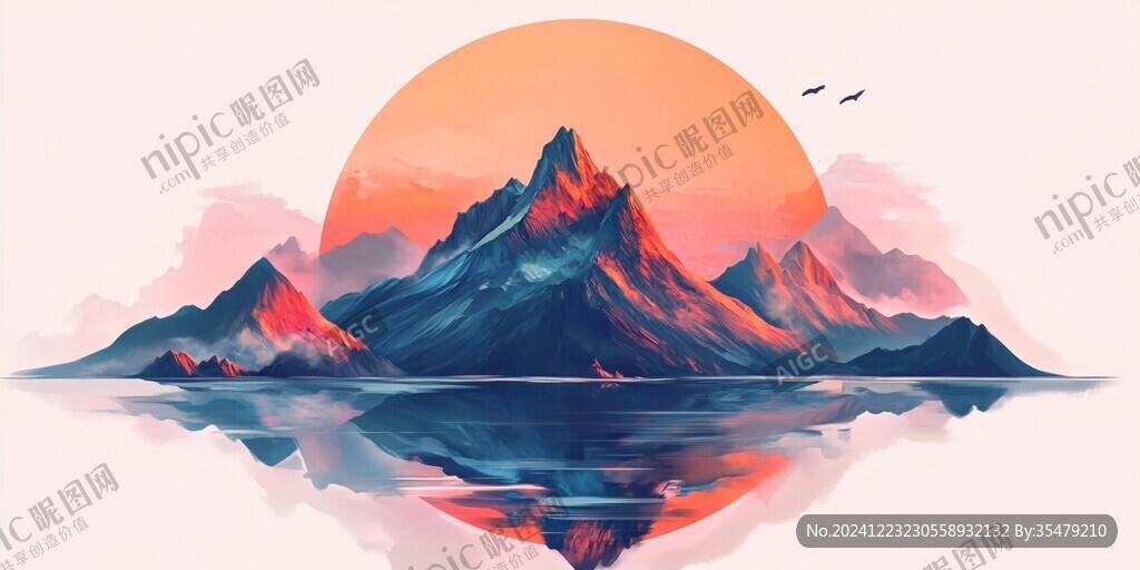 山意境插畫