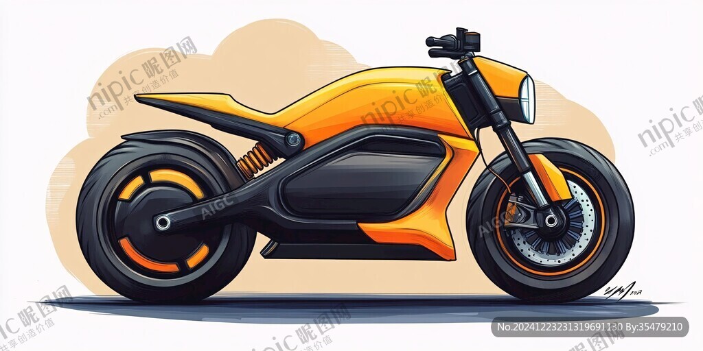 插畫電動車