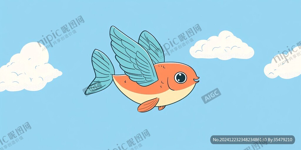 原創(chuàng)卡通小鯉魚