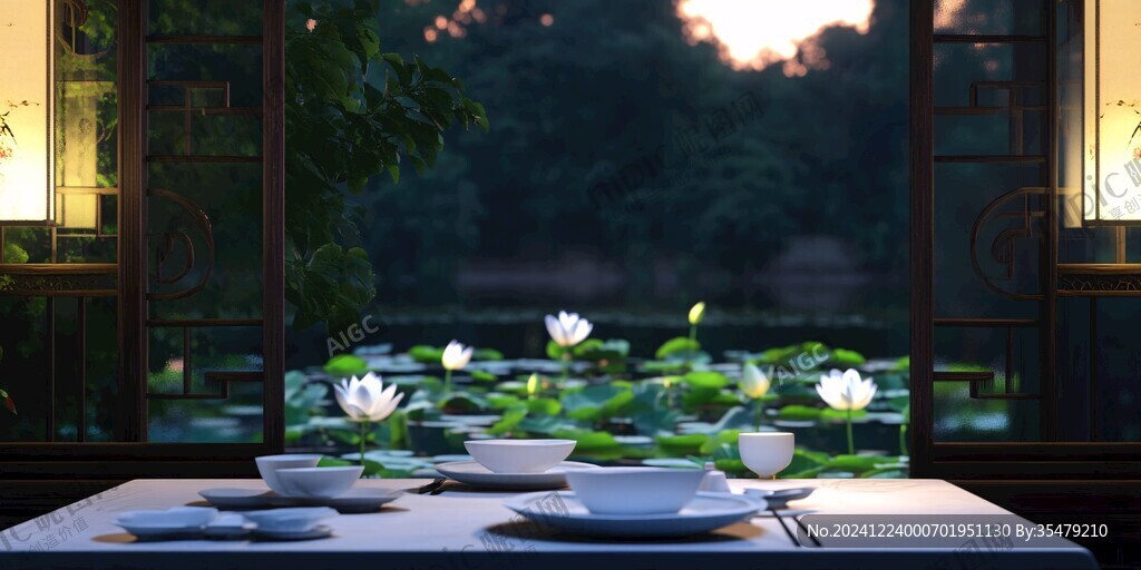 荷花餐臺