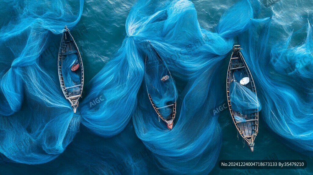 海藍(lán)色流蘇背景素材