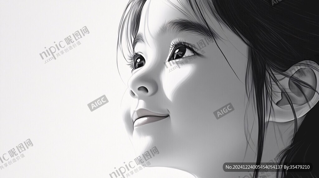 數(shù)字肖像插畫
