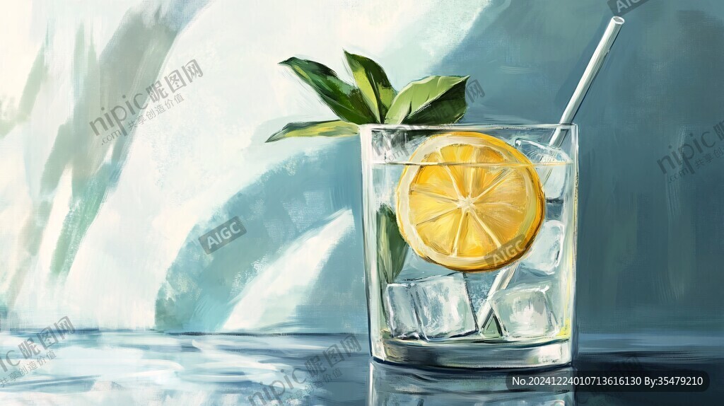 冰飲插畫