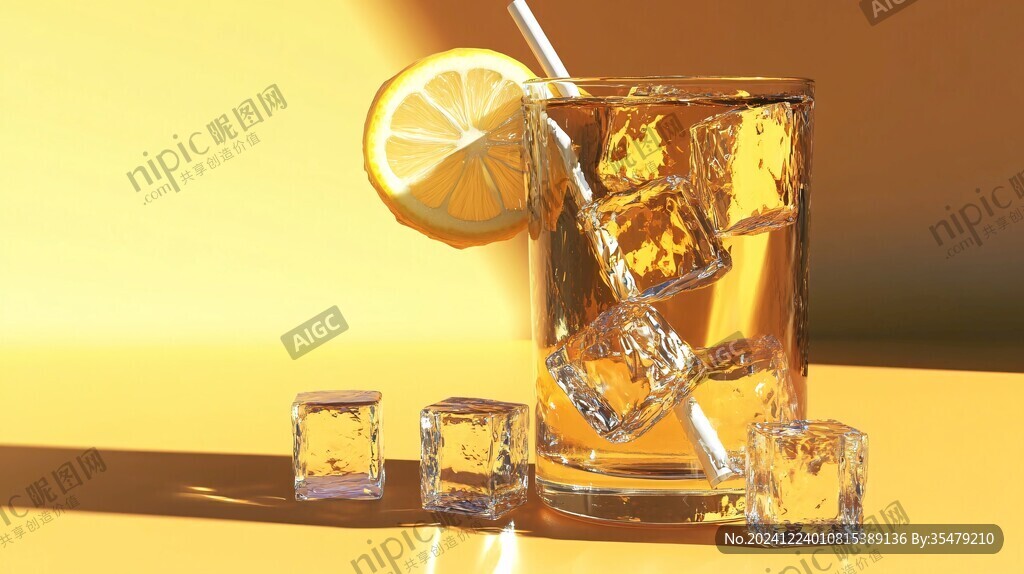 插畫飲料建模
