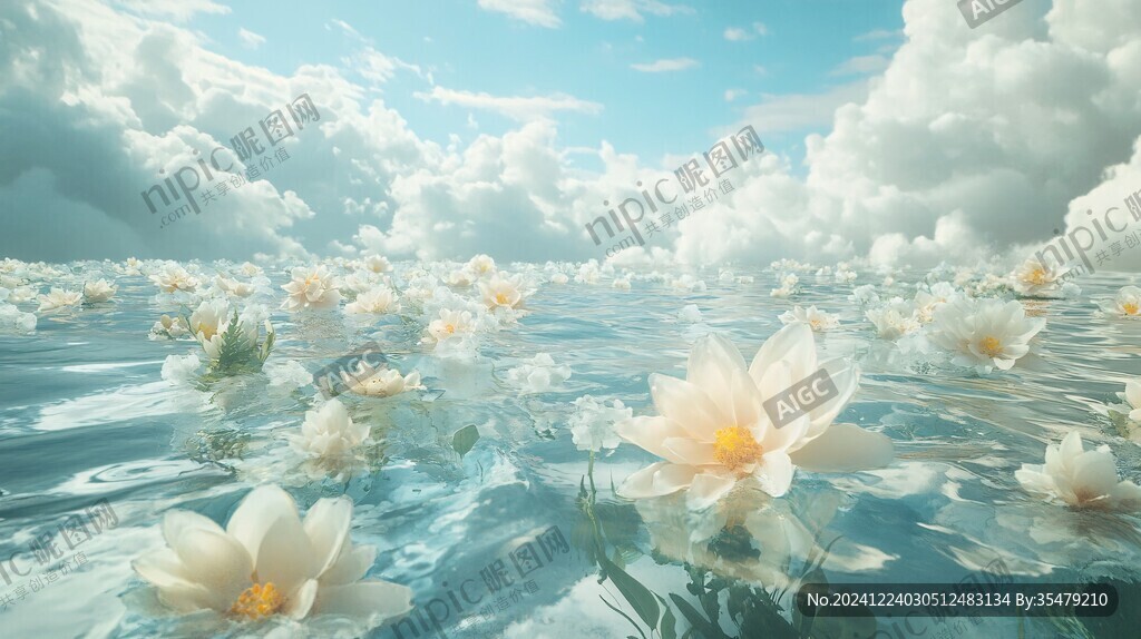 3d荷花背景