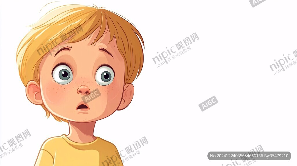 呆萌男孩卡通圖案