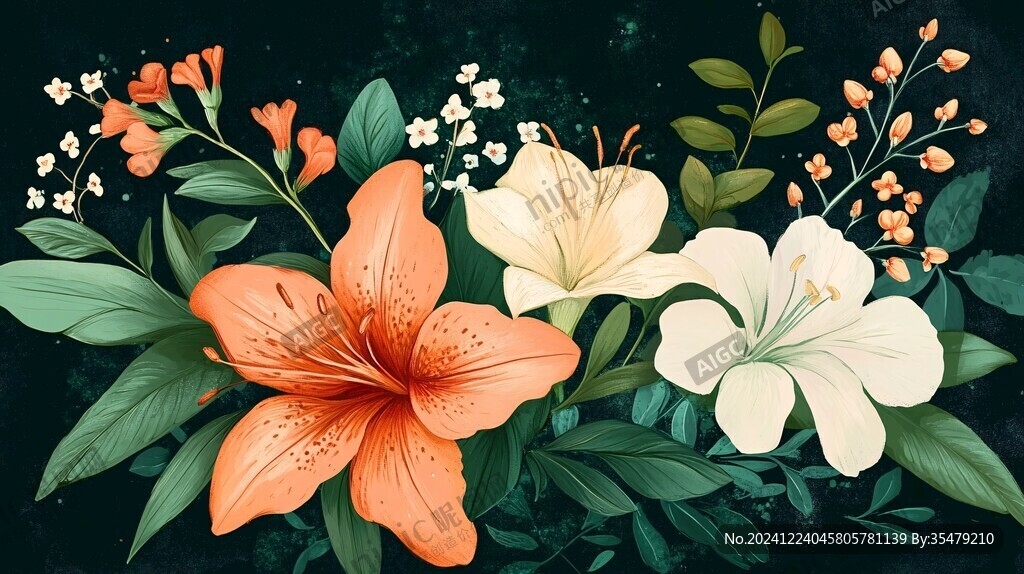 橙花插畫(huà)