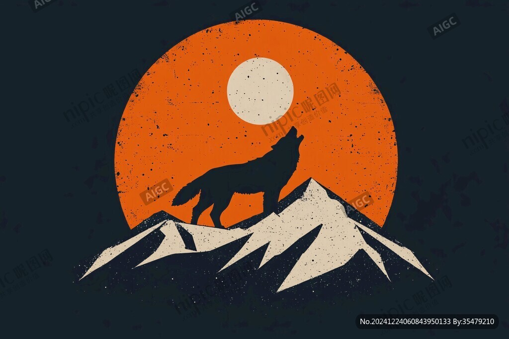 狼包裝插畫